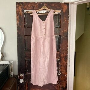 Not Perfect Linen Custom Dress in Dusty Rose